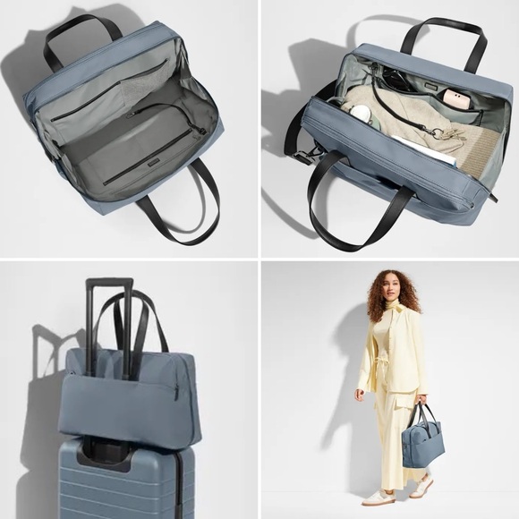 AWAY Everywhere Bag, Grey/Black, Waterproof Nylon/Leather, Like New! - Picture 12 of 12